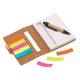 Flik zápisník, pero a barevné značkovače, hnědá